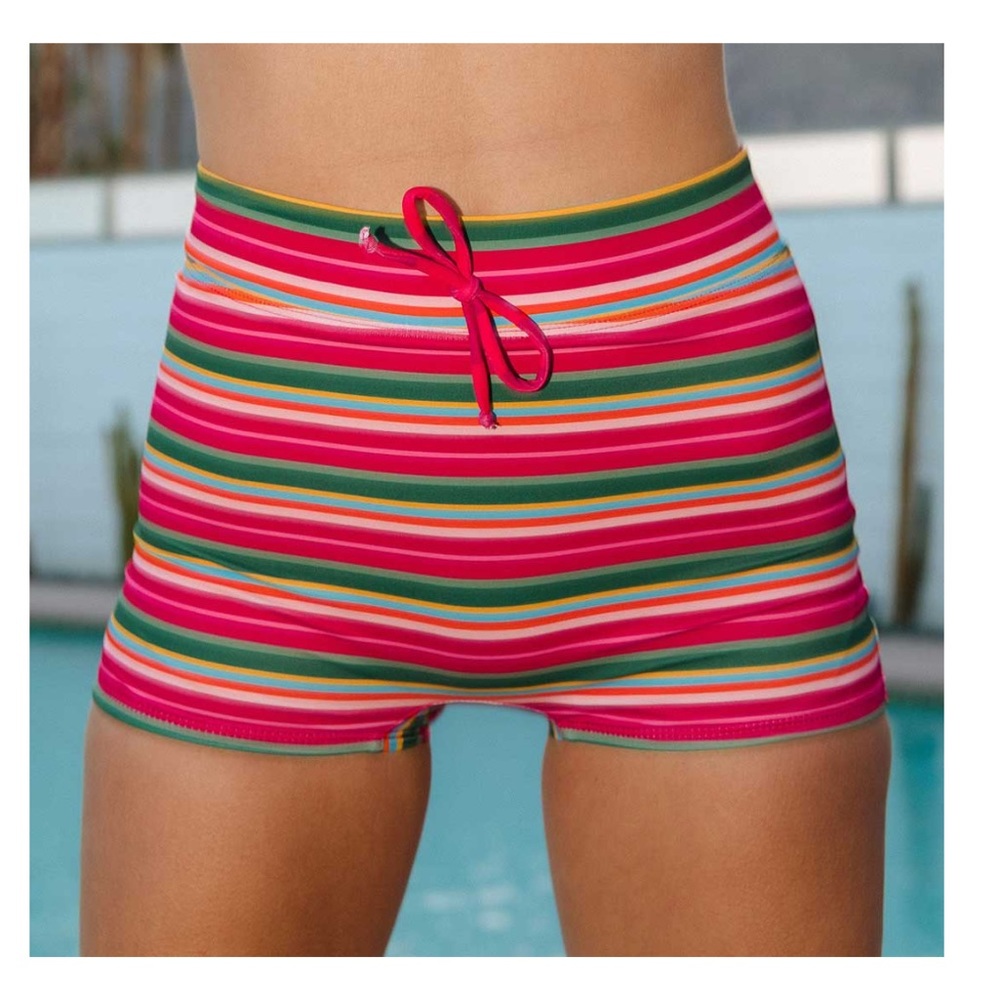 Albion Swim boy short summer stripe bottom small